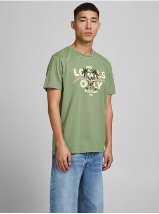 Zelené tričko s potiskem Jack & Jones Summerskull