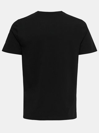 Černé tričko s potiskem ONLY & SONS Turner