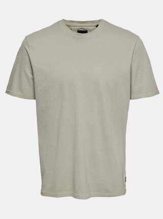 Khaki basic tričko ONLY & SONS Millenium