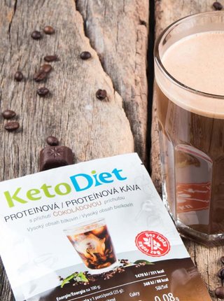 Proteinová ledová káva s čokoládovou příchutí KetoDiet (7 porcí)