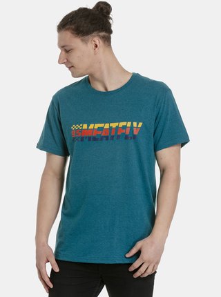 Modré pánske tričko s potlačou Meatfly Rust