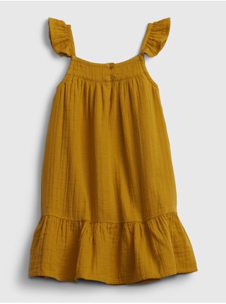 Žluté holčičí dětské šaty tier dress GAP