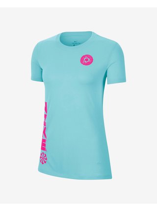 Tričká s krátkym rukávom pre ženy Nike - modrá
