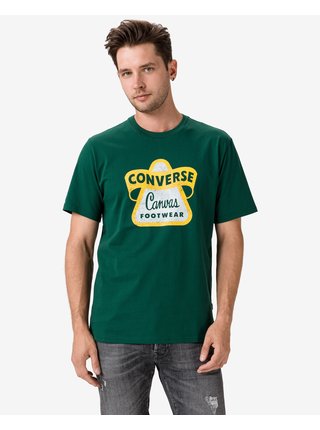 Tričká s krátkym rukávom pre mužov Converse - zelená