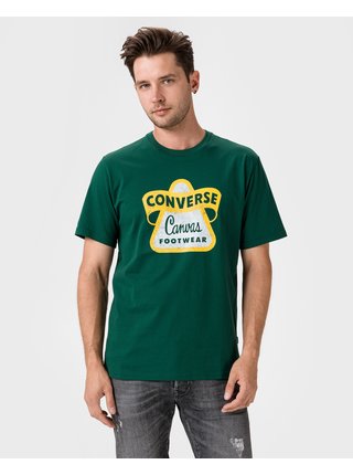 Tričká s krátkym rukávom pre mužov Converse - zelená