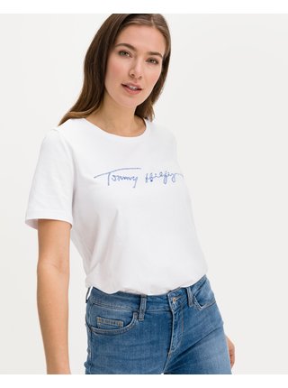 Tričká s krátkym rukávom pre ženy Tommy Hilfiger - biela