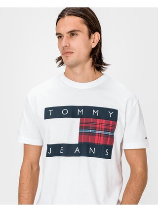 Plaid Centre Flag Triko Tommy Jeans