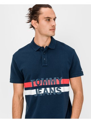 Polokošele pre mužov Tommy Jeans - modrá