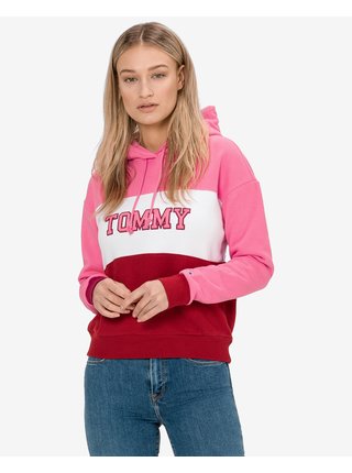 Mikiny pre ženy Tommy Jeans - červená, ružová
