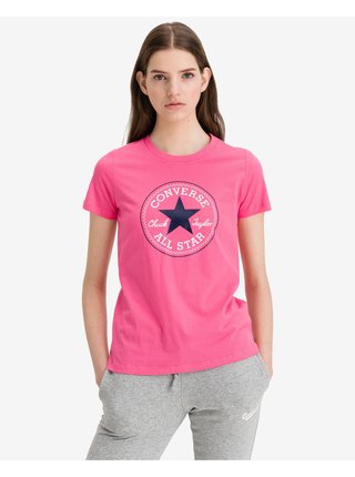 Tričká s krátkym rukávom pre ženy Converse - ružová
