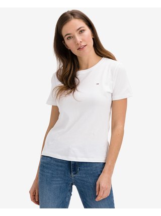Tričká s krátkym rukávom pre ženy Tommy Jeans - biela