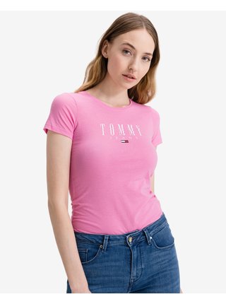 Tričká s krátkym rukávom pre ženy Tommy Jeans - ružová