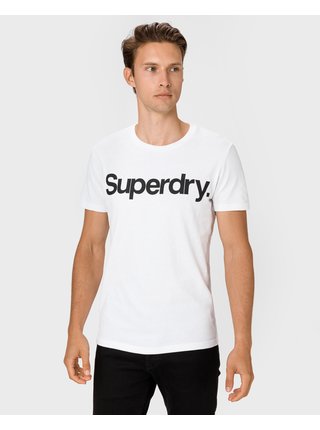 Tričká s krátkym rukávom pre mužov Superdry - biela