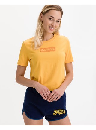 Tričká s krátkym rukávom pre ženy Superdry - žltá