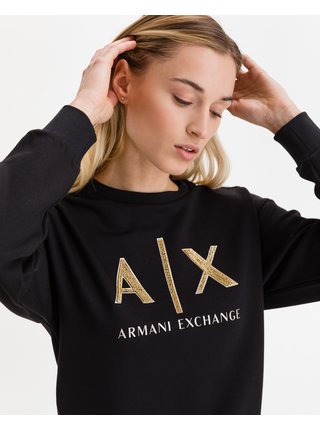 Mikiny pre ženy Armani Exchange - čierna