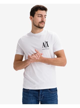 Tričká s krátkym rukávom pre mužov Armani Exchange - biela