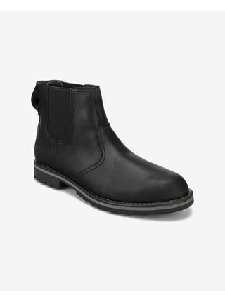 Černé pánské kotníkové kožené chelsea boty Timberland Larchmont II