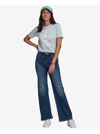 Tričká s krátkym rukávom pre ženy adidas Originals - modrá