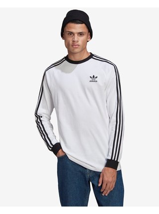 Tričká s dlhým rukávom pre mužov adidas Originals - biela