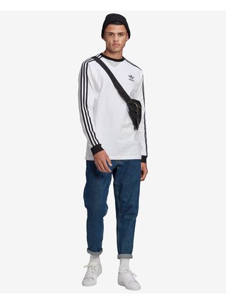 Tričká s dlhým rukávom pre mužov adidas Originals - biela