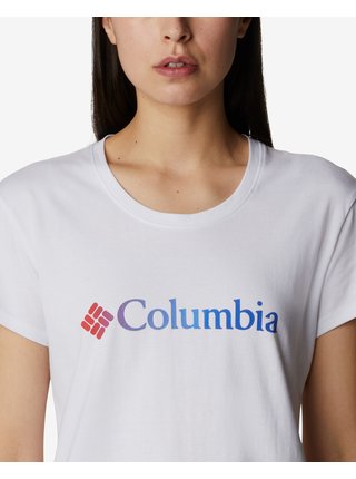 Tričká s krátkym rukávom pre ženy Columbia - biela