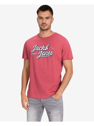 Tričká s krátkym rukávom pre mužov Jack & Jones - ružová