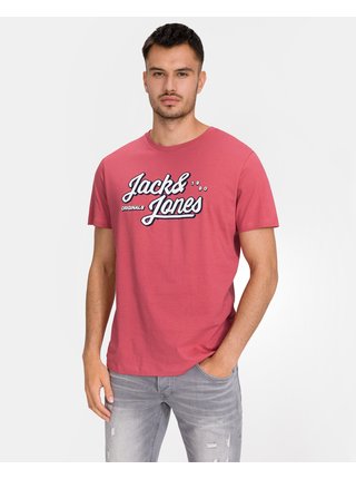 Tričká s krátkym rukávom pre mužov Jack & Jones - ružová