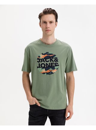 Tričká s krátkym rukávom pre mužov Jack & Jones - zelená, sivá
