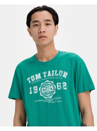 Tričká s krátkym rukávom pre mužov Tom Tailor - zelená