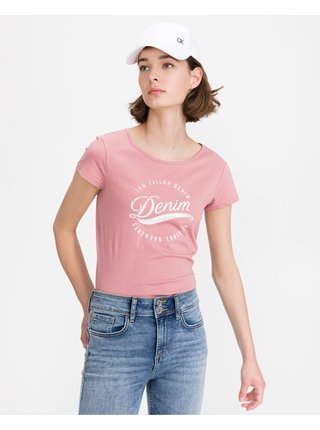 Tričká s krátkym rukávom pre ženy Tom Tailor Denim - ružová