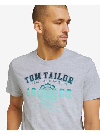 Tričká s krátkym rukávom pre mužov Tom Tailor - sivá