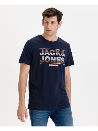 Tričká s krátkym rukávom pre mužov Jack & Jones - modrá