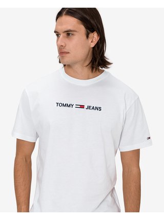 Tričká s krátkym rukávom pre mužov Tommy Jeans - biela