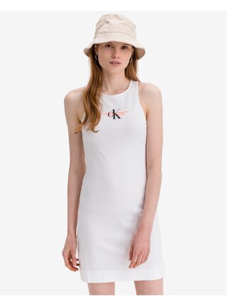 Bílé dámské šaty Urban Logo Calvin Klein Jeans