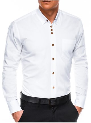 Bílá pánská slim fit košile K302