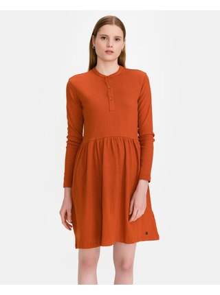 Oranžové dámské žebrované krátké šaty SuperDry Jersey 