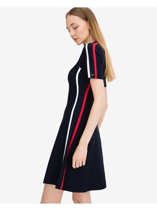 Tmavě modré šaty Tommy Hilfiger Colourblock