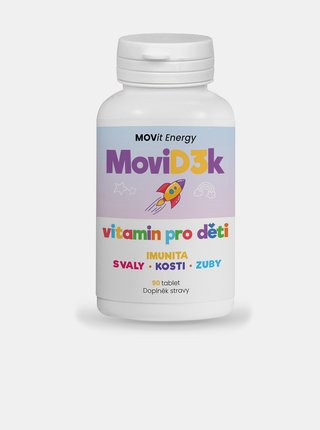 Doplněk stravy: MoviD3k Vitamin D3 pro děti MOVit Energy (90 tablet)