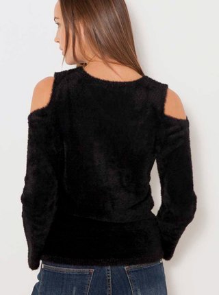 Černý svetr s odhaleným ramenem CAMAIEU
