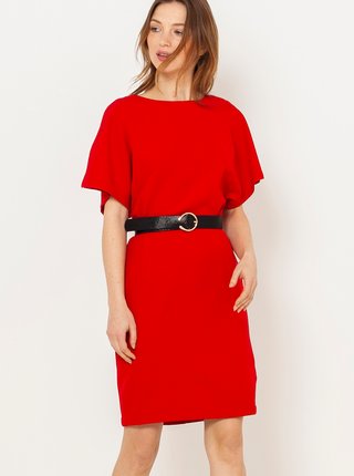 Červené pouzdrové šaty CAMAIEU