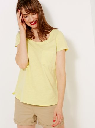 Žluté tričko s kapsou CAMAIEU