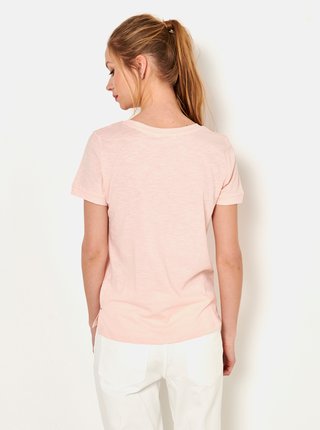 Světle růžové tričko s potiskem CAMAIEU