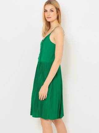 Zelené plisované šaty CAMAIEU