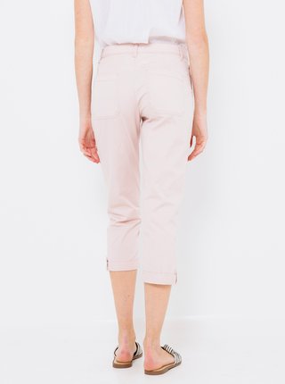 Světle růžové 3/4 slim fit kalhoty CAMAIEU