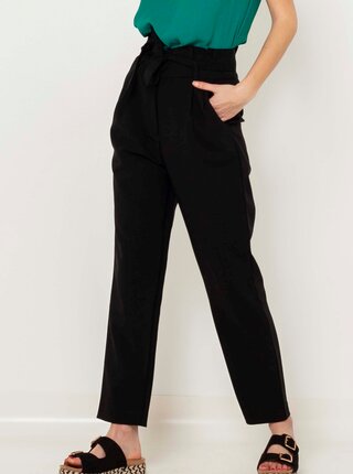 Černé straight fit kalhoty CAMAIEU