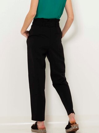 Černé straight fit kalhoty CAMAIEU