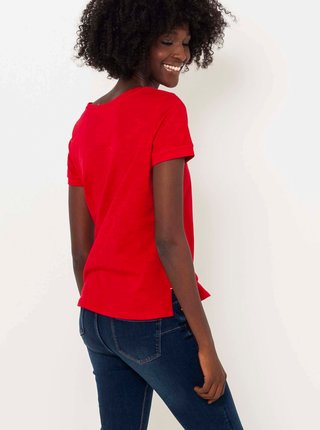 Tričká s krátkym rukávom pre ženy CAMAIEU - červená