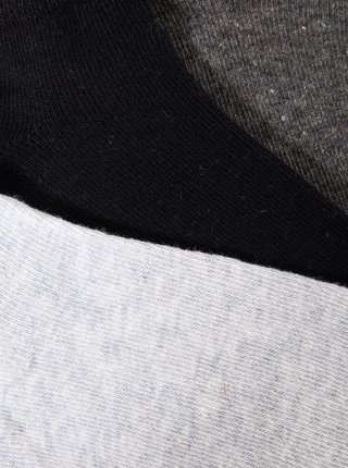 Sada troch párov ponožiek v čiernej a šedej farbe CAMAIEU