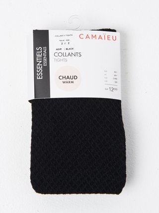 Čiern vzorované pančuchové nohavice CAMAIEU