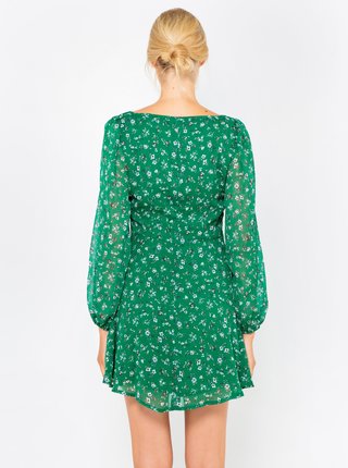 Zelené květované šaty CAMAIEU